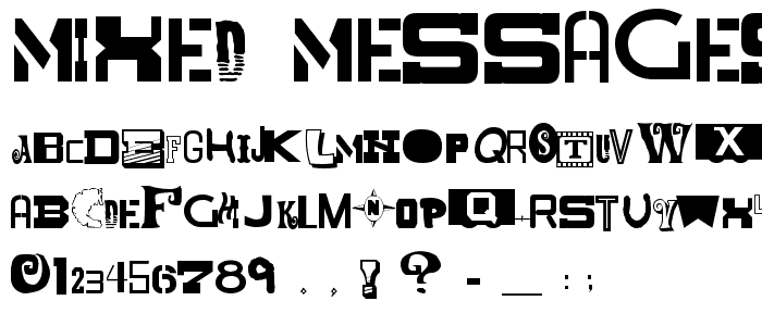 Mixed Messages JL font
